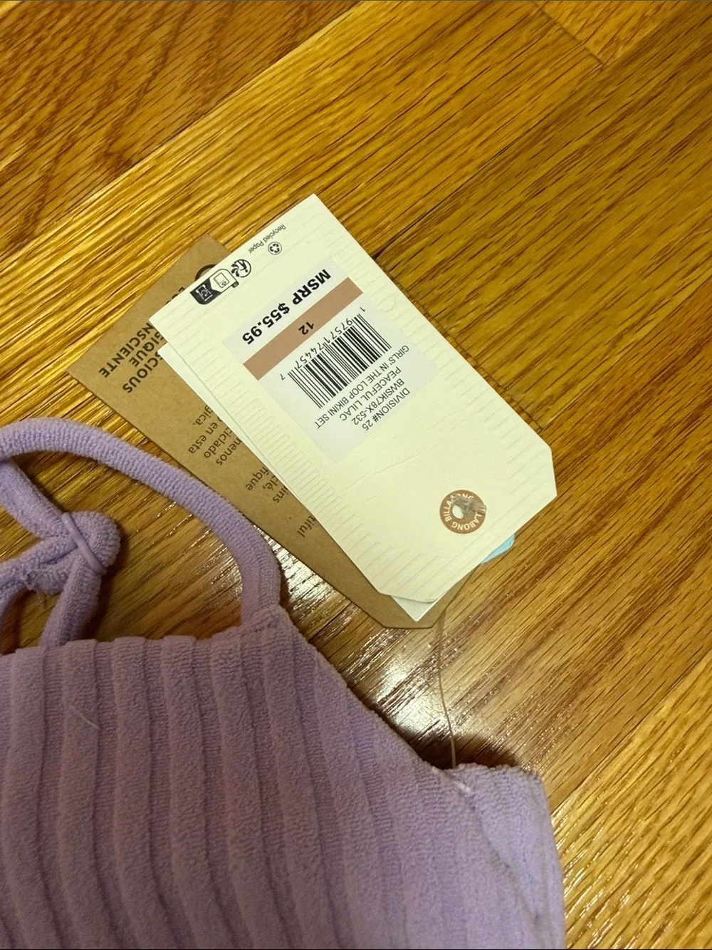 Billabong Lilac Ribbed Girls Two-Piece Bikini